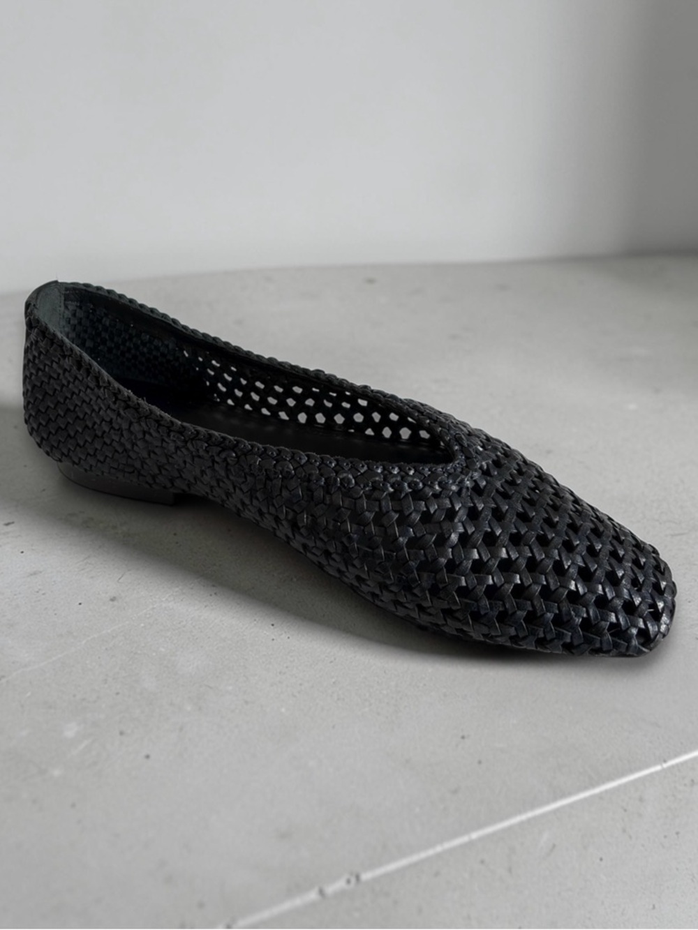 Madewell Mylie Handwoven Leather Ballet Flats Juniper Berry Navy - Picture 2 of 5